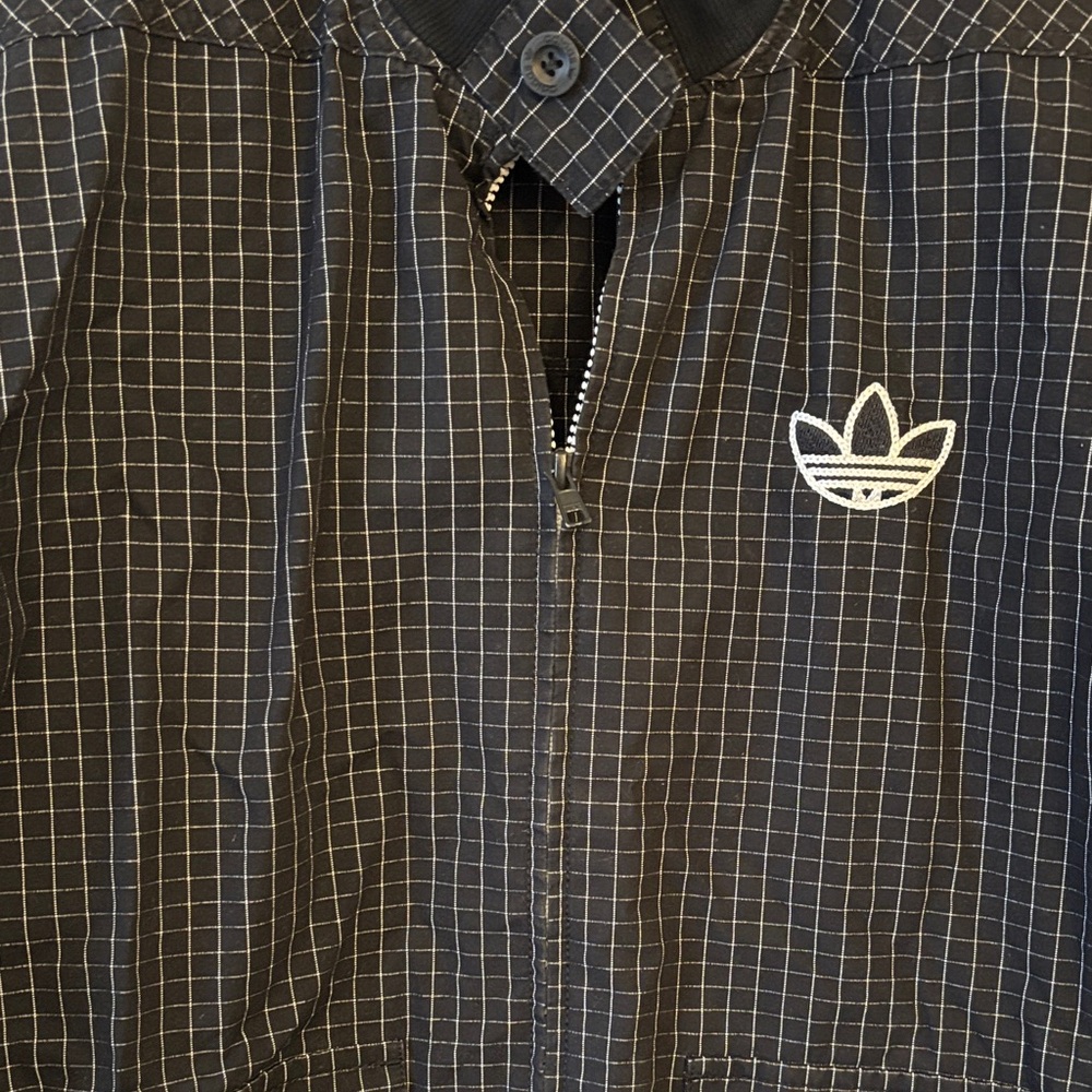 Adidas Black and White Striped Bomber Jacket - Picture 4 of 4